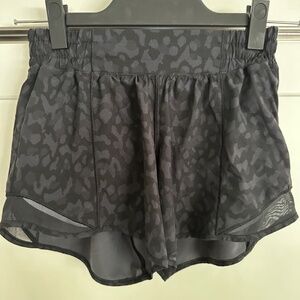 Lululemon Women's Black Printed Running Shorts